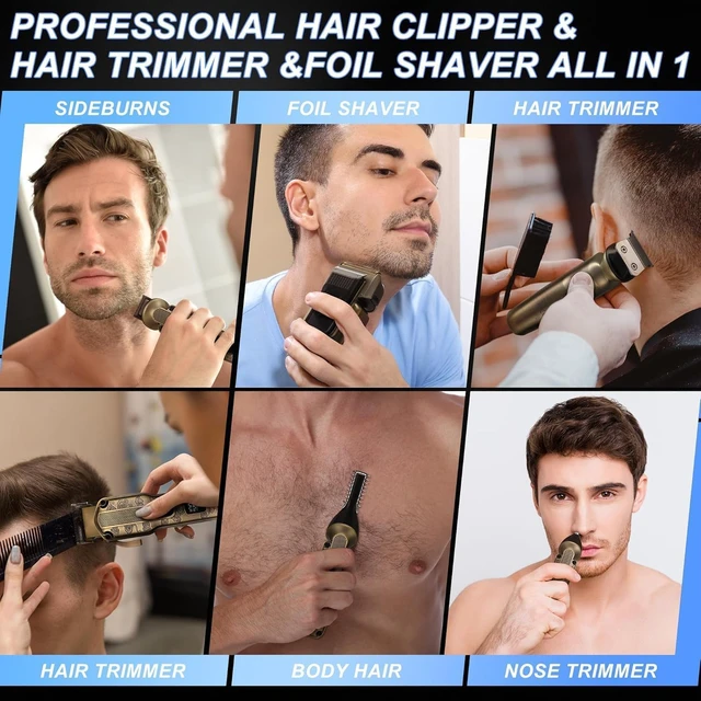 Alt view image 7 of 7 - Scttomon Beard Trimmer Kit Hair Clipper Set Professional Electric Foil Shaver Razor for Men Haircutting Machine for Barber Clippers and Trimmers Grooming Kit Nose Body Hair Trimmer