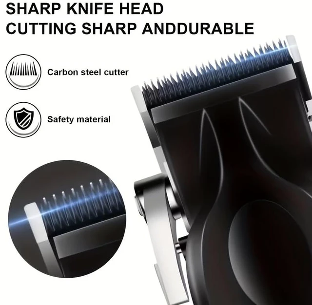 Alt view image 3 of 7 - KEMEI Professional Hair Clippers for Men, Cordless Barber Clippers, Beard Trimmer and Electric Shaver Set with Replacement Heads, KM-2299, KM-2296, KM-1102