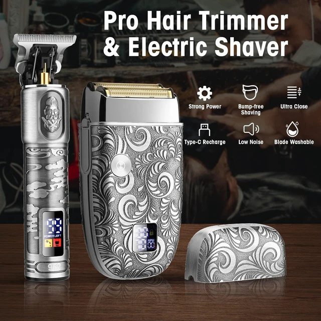 Alt view image 7 of 7 - Foil Shavers for Men Electric Razor, Body Trimmer and Clippers for Men, Mens Grooming Kits with LED Display, Waterproof