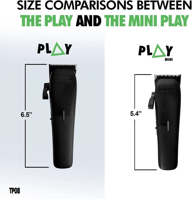Alt view image 2 of 7 - TPOB Mini Play Professional Hair Clippers for Men Dual Speed 6000-7500 RPM Compact Barber Clipper, Cordless Rechargeable with Constant Torque Technology (Black)