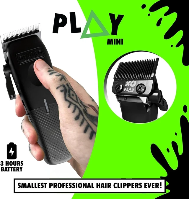 Alt view image 3 of 7 - TPOB Mini Play Professional Hair Clippers for Men Dual Speed 6000-7500 RPM Compact Barber Clipper, Cordless Rechargeable with Constant Torque Technology (Black)