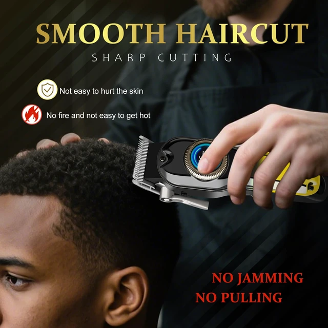 Alt view image 2 of 7 - LQT 5-in-1 Professional Hair Clipper Set, Gradient Golden Cordless Trimmer Kit with LED Display, Includes Men's Beard Trimmer, Electric Shaver & Nose Hair Trimmer to Father Husband Boyfriend Son Gift