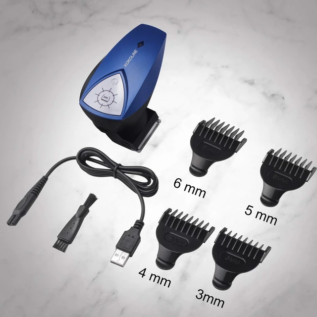 Alt view image 7 of 7 - Kokoline Shortcut Self-Haircut Trimmer Kit, Cordless Electric Razor for Head, Beard,Rechargeable Hair Clipper for Men,Shortcut Self Grooming Haircut Kit,Balder Pro Head Shaver,azure/u7y5