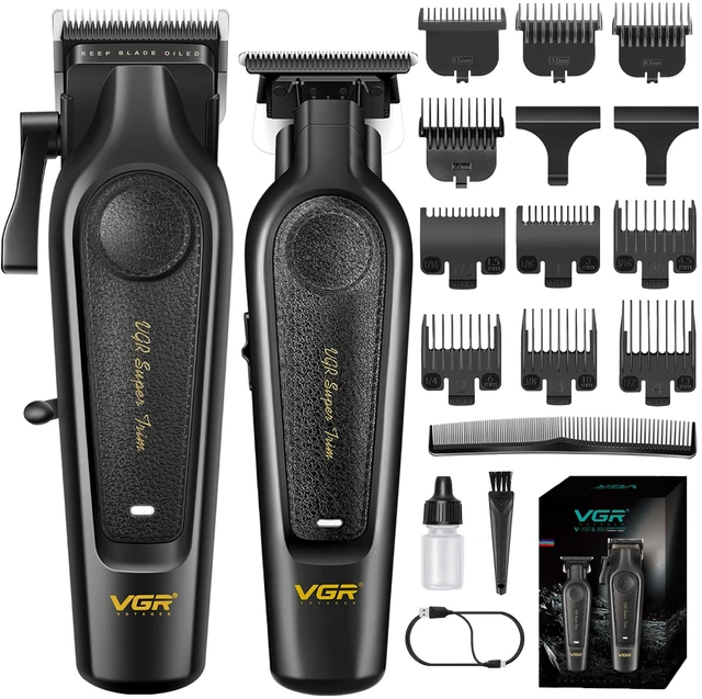 Main image of VGR 197&995 Professional Hair Clippers for Men and Trimmer Set for Fade | 6500/7000 RPM, 2000mAh batteries, 200/300min runtime, Ceramic & Stainless Steel Blades, Titanium Blades, 10 Guide Combs