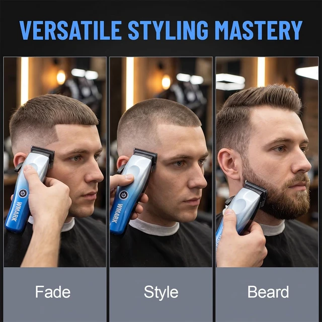 Alt view image 6 of 6 - WMARK Hair Clippers for Men Professional Cordless Barber Clippers | Clippers for Hair Cutting with 8800 RPM High Speed DC Motor, Powder Metallurgy DLC Ceramic Fade Blades, Rechargeable NG-7013