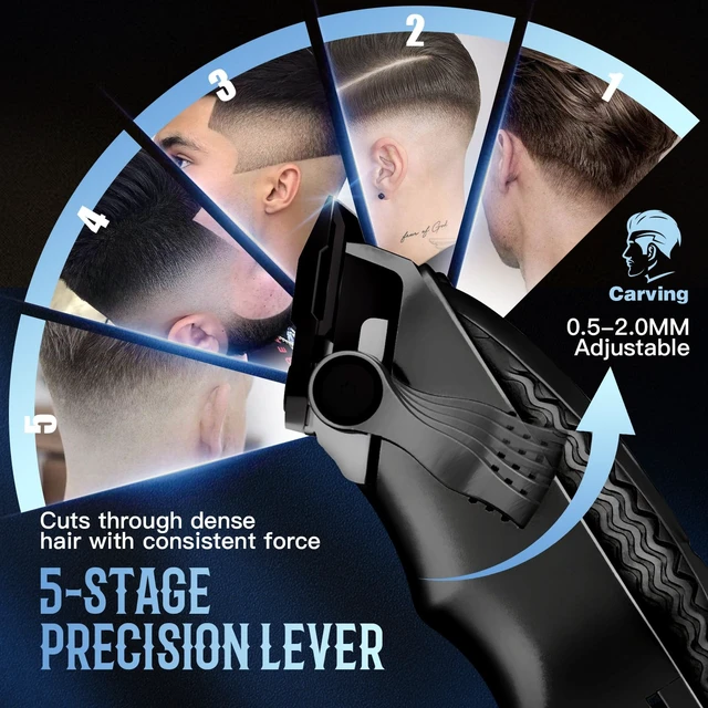 Alt view image 5 of 6 - Barvelyy Electric Cordless Hair Clippers for Men, Professional Clippers and Trimmers for Hair Cutting, Mens Cordless Hair Clipper for Self-Haircut and Family Use