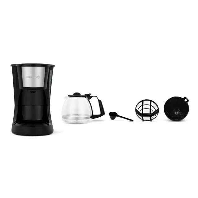 Alt view image 7 of 7 - Holstein Housewares 5 Cup Drip Coffee Maker Compact and User-Friendly with Auto Pause & Serve, Reusable Filter, Measuring Spoon & Glass Carafe, Office & Dorm Use, Black
