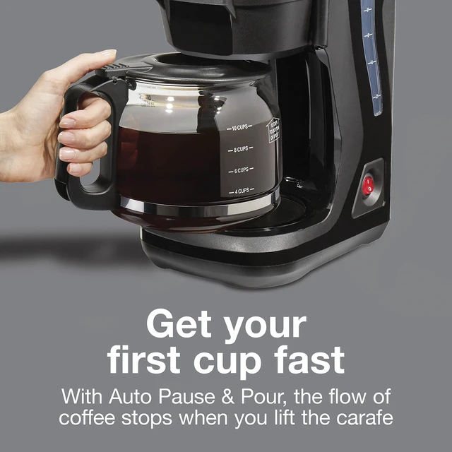 Alt view image 5 of 7 - Proctor Silex FrontFill Drip Coffee Maker, 12 Cup Glass Carafe, Black and Silver (43680PS)