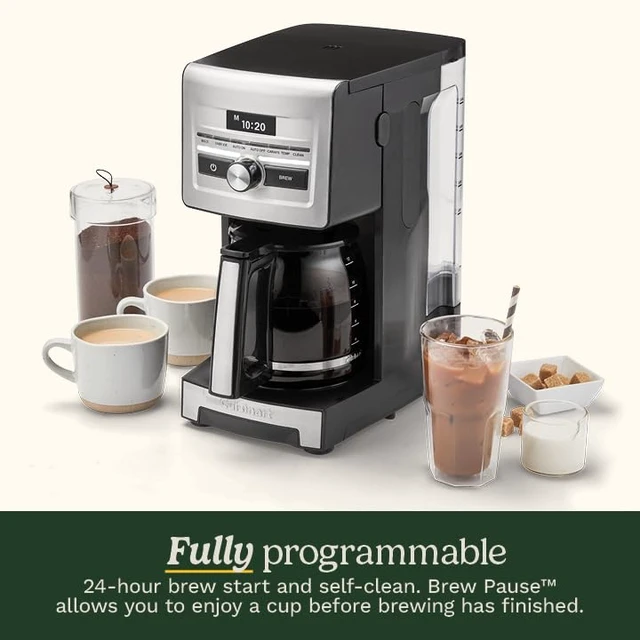 Alt view image 4 of 7 - Cuisinart Coffee Maker, Personal Brew, Programmable, 12-Cup, DCC-12 | Automatic coffee machine for home brewing convenience, adjustable brew strength, stainless steel/black