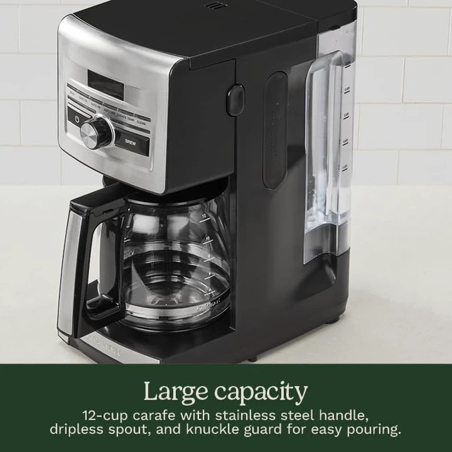 Alt view image 5 of 7 - Cuisinart Coffee Maker, Personal Brew, Programmable, 12-Cup, DCC-12 | Automatic coffee machine for home brewing convenience, adjustable brew strength, stainless steel/black