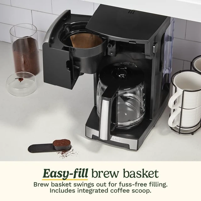Alt view image 6 of 7 - Cuisinart Coffee Maker, Personal Brew, Programmable, 12-Cup, DCC-12 | Automatic coffee machine for home brewing convenience, adjustable brew strength, stainless steel/black