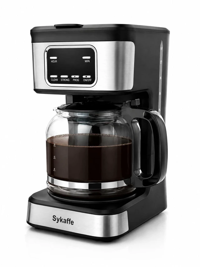 Main image of Sykaffe 12 Cup Programmable Coffee Maker,Drip Coffee Maker with 60oz Tank | 24H Timer Brewing,Schedule coffee ahead with programmable settings,auto keep warm and shut off for fresh coffee anytime