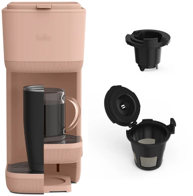 Main image of bella Single Serve Coffee Maker, K Cup & Coffee Ground Compatible, Blossom
