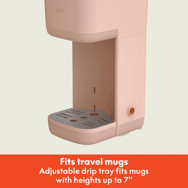 Alt view image 4 of 7 - bella Single Serve Coffee Maker, K Cup & Coffee Ground Compatible, Blossom