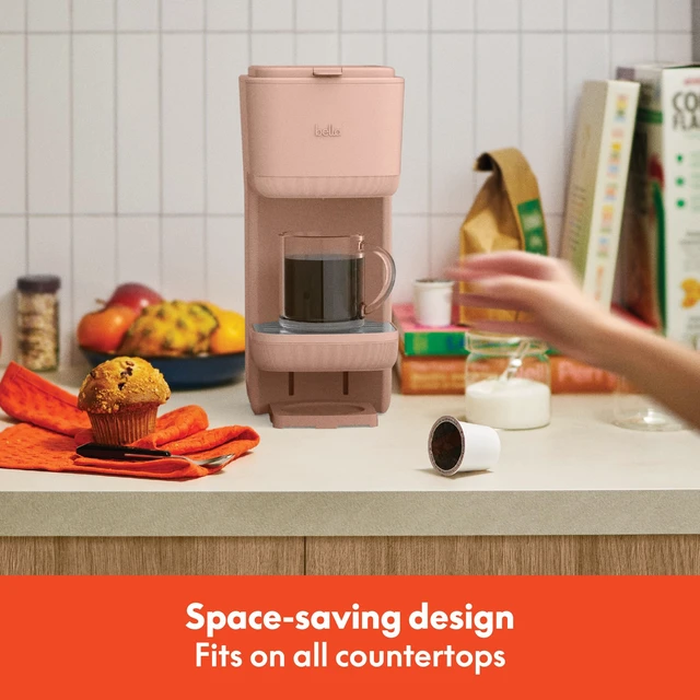 Alt view image 6 of 7 - bella Single Serve Coffee Maker, K Cup & Coffee Ground Compatible, Blossom