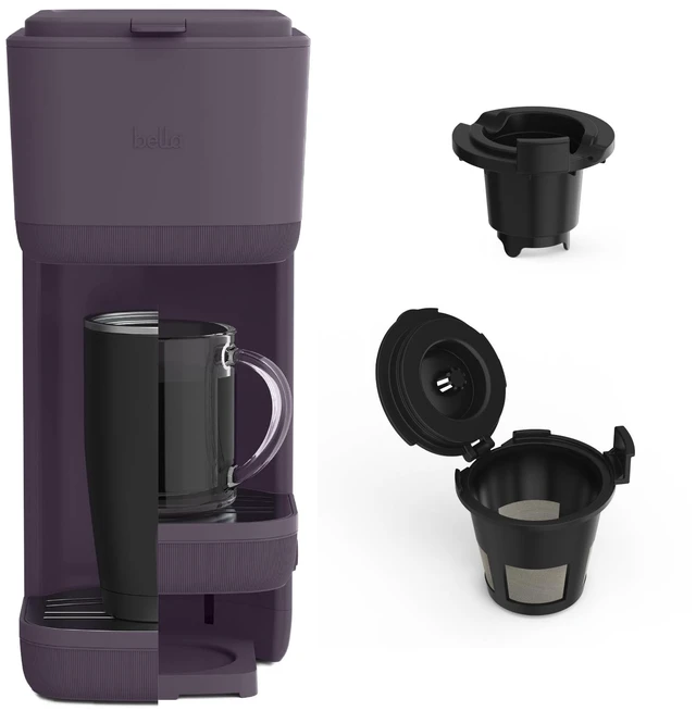 Main image of bella K Cup Coffee Maker w/ Water Tank, Plum
