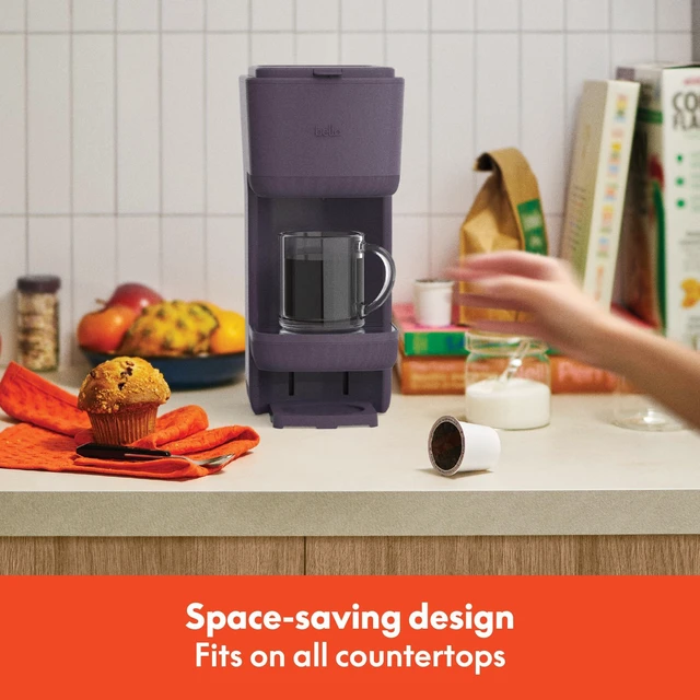 Alt view image 6 of 7 - bella K Cup Coffee Maker w/ Water Tank, Plum