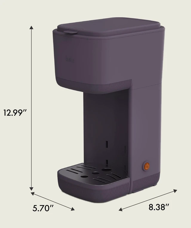 Alt view image 7 of 7 - bella K Cup Coffee Maker w/ Water Tank, Plum