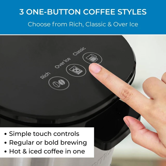 Alt view image 2 of 5 - Koolatron Kenmore Single Serve Coffee Maker with Travel Mug, Black | 612 Oz Brew Sizes, Compatible with Keurig KCup Pods & Ground Coffee, One Cup Brewer, Hot & Iced Machine