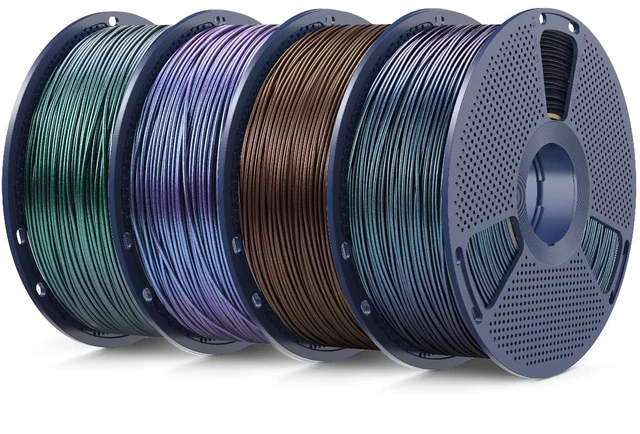 Main image of SUNLU Galaxy PLA Filament 1.75mm, Black Green Purple Brown, 4 Pack | 4KG Bundle, Color-Shifting, Pearlescent Glitter PLA 3D Printer Filament, For Most FDM 3D Printers, 1KG Spool