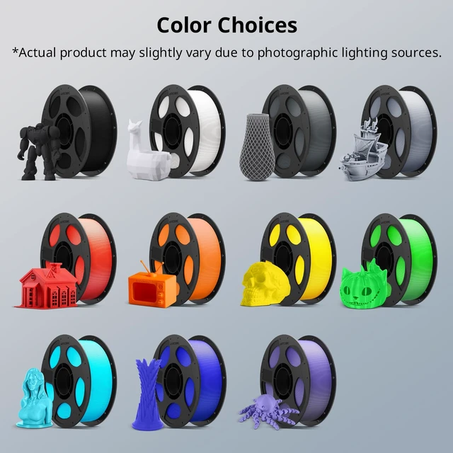 Alt view image 7 of 7 - ANYCUBIC PLA+ 3D Printer Filament Bundle, PLA Plus 1.75mm Dimensional Accuracy +/- 0.02mm, Fit Most FDM 3D Printers, 1KG Reusable Spool, 2KG Black+Black