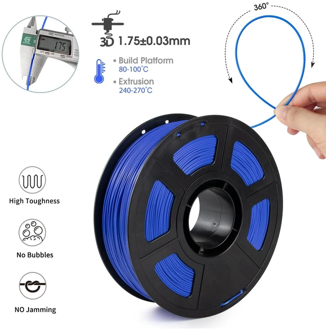 Alt view image 2 of 6 - iSANMATE 3D Printer Filament ASA Bundle 4KG (8.8lbs), UV & Weather Resistant ASA Filament 1.75mm Perfect for Outdoor Functional Parts, Black+White+Red+Blue