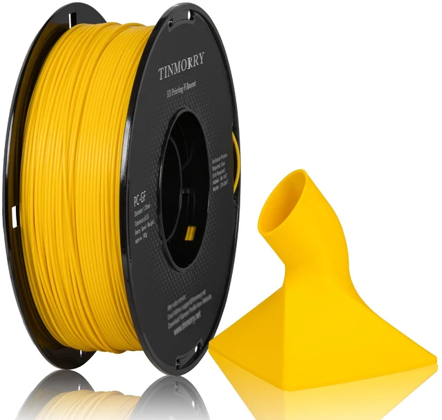 Main image of TINMORRY PC-GF Glass Fiber 3D Printer Filament 1.75mm, 1 KG, Carter Yellow | Glass Fiber Reinforced PC, High Heat Resistance, High Strength & Impact Resistance, Functional Parts, Prototypes