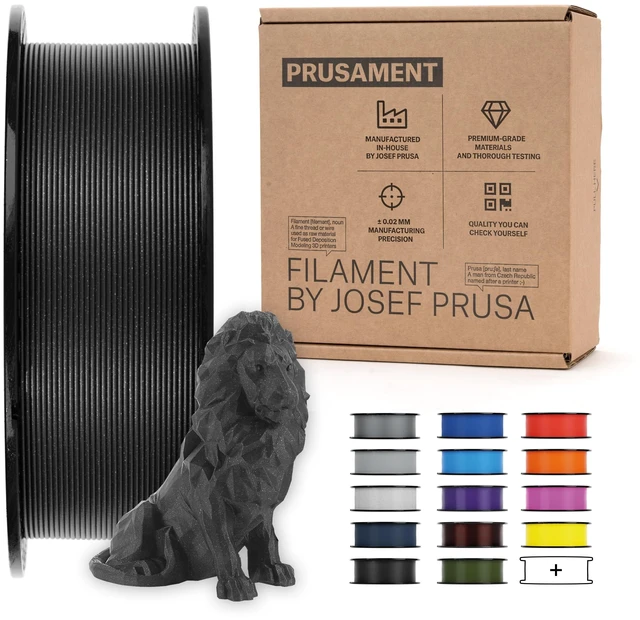 Main image of Prusament Premium PLA Prusa Galaxy Black 1.75mm 1kg 3D Printer Filament | PLA filament with ±0.02 mm precision, low warping, and reliable, tangle-free printing for beginners and professionals.