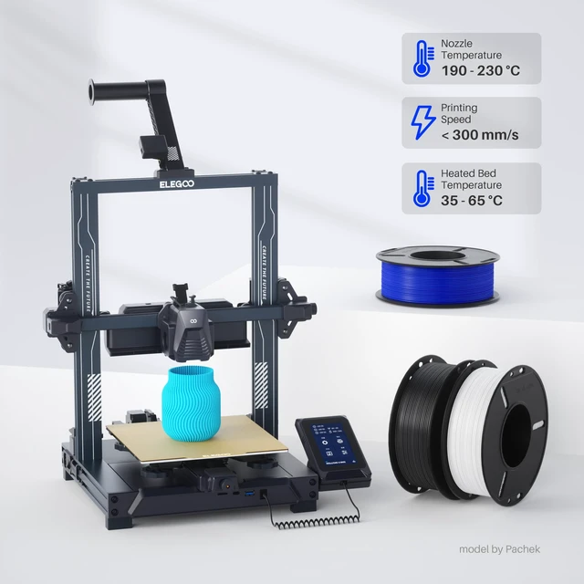 Alt view image 6 of 7 - ELEGOO PLA 3D Printer Filament Bundle 1.75mm 8 Colors 250g*8 | Black/White/Red/Dark Blue/Gray/Yellow/Orange/Neon Green, Dimensional Accuracy +/- 0.02mm, 8 Pack 250g Spool