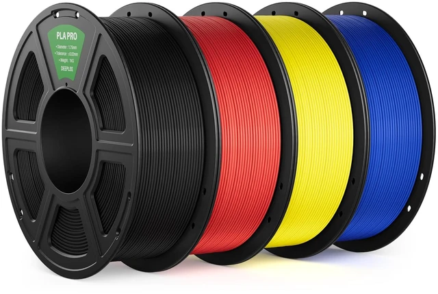 Main image of DEEPLEE PLA PRO 3D Printing Filament 1.75mm 4KG Black/Red/Yellow/Blue | Refine Surface, Stronger Toughness, PLA Filament Dimensional Accuracy +/- 0.02 mm, Neatly Wound, Fits Most FDM 3D Printer