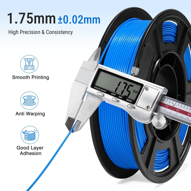 Alt view image 7 of 7 - Dynta 10 Colors 250g PLA 3D Printer Filament for Beginners, 1.75mm/±0.02mm | 2.5kg, Multicolor PLA Bundle, Neatly Wound, Individually Vacuum Packed, Compatible with Flashforge, Creality, Prusa+, Bambu
