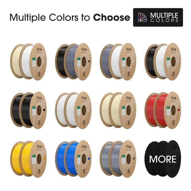 Alt view image 7 of 7 - eSUN PLA+ Filament 3D Printer Filament PLA Plus 2KG Bone White | PLA Plus 1.75mm, Dimensional Accuracy +/- 0.03mm, 1KG per Spool, 2 Spools 3D Printing Filament