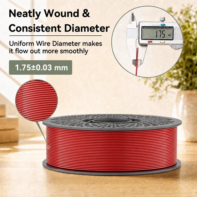 Alt view image 5 of 7 - eSUN Basic PLA Fliament 3D Printer Fliament 4KG, High Speed PLA,Multicolor | 3D Printing Filament 1.75mm, Smooth Printing, Neatly Wound, +/-0.02mm Accuracy, Compatible with Most FDM 3D Printers