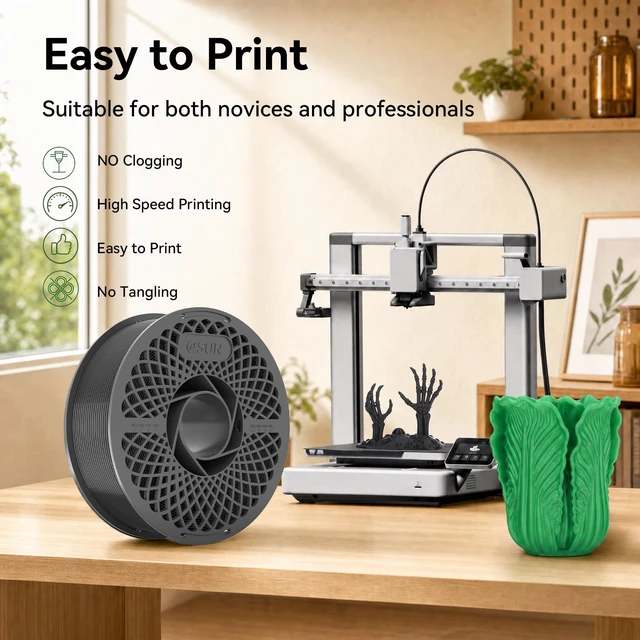 Alt view image 4 of 7 - eSUN Basic PLA Fliament 3D Printer Fliament 4KG, High Speed PLA,Multicolor | 3D Printing Filament 1.75mm, Smooth Printing, Neatly Wound, +/-0.02mm Accuracy, Compatible with Most FDM 3D Printers