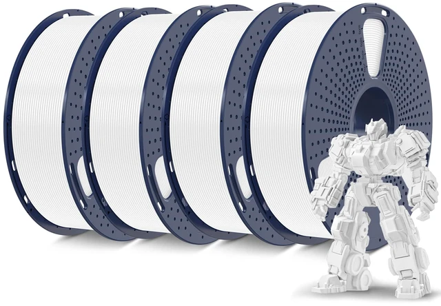 Main image of SUNLU 3D Printer Filament PLA Plus 1.75mm White 4KG | Neatly Wound, Upgrade PLA Filament Bundle, For Most FDM 3D Printer, 1kg Spool, 4 Packs