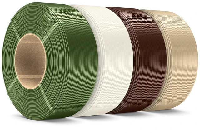 Main image of SUNLU PLA Refill Filament 1.75mm 4KG, Olive Green/Bone White/Coffee Brown/Oak