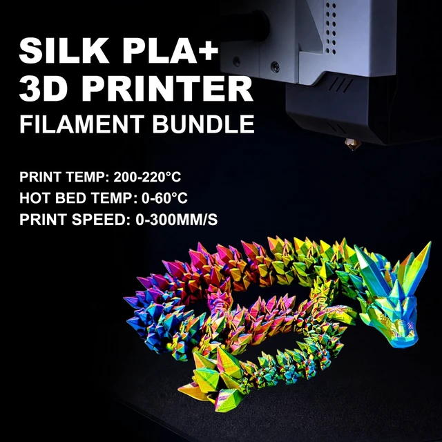 Alt view image 7 of 7 - Meuymeu 8P Multicolor Glow in the Dark PLA+ & Tricolor Silk Filament 1.75mm | 200g Spool Bundle 3D Printer Fillament with Shiny Tricolor and Glow in the Dark Colors, BubbleFree & Smooth Printing