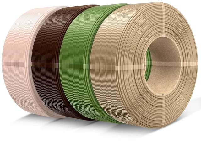 Main image of SUNLU Filament Refill 1.75mm,Beige+Coffee Brown+Olive Green+Oak | petg Refill 4kg,Suitable for Bambu Lab Filament and SUNLU Reusable spools,Dimensional Accuracy +/- 0.02 mm