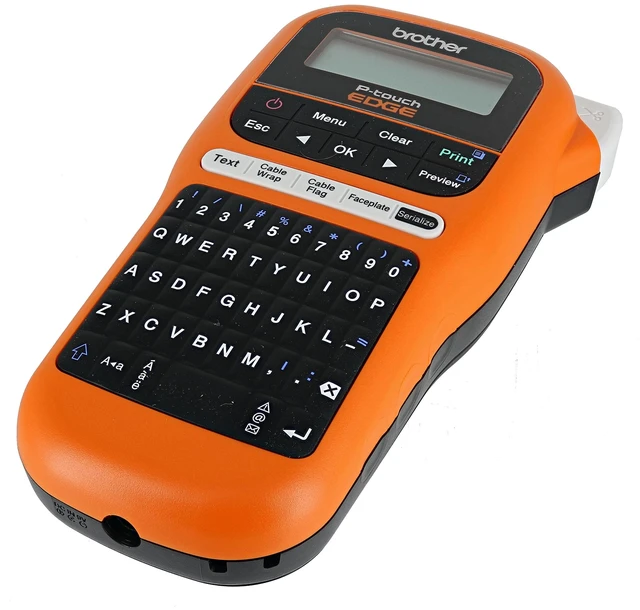 Main image of Brother PT-E105 P-Touch Edge Handheld Industrial Monochrome Label Maker with Interactive Menu and Automatic Lamination (AAA Batteries Not Included)