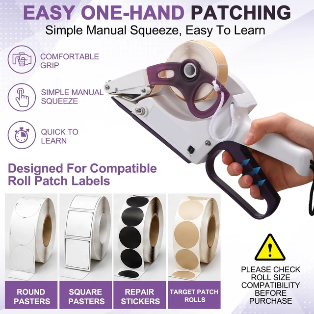 Alt view image 4 of 7 - ElaraBerry Target Paster Gun, Handheld Label Applicator Shooting Targets | Manual Sticker Applicator for Paper Targets, Tape Dispenser for Range Maintenance, Quick Patch Tool for Training
