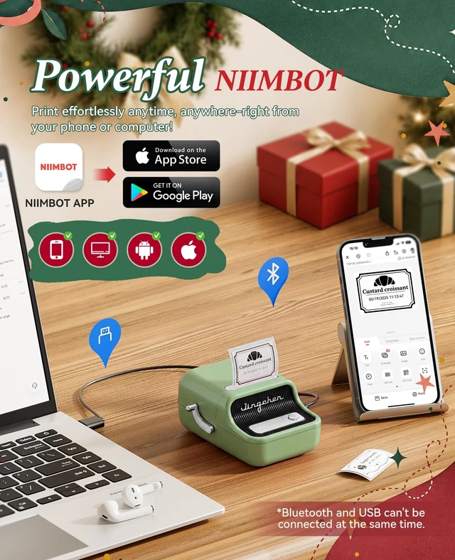 Alt view image 7 of 7 - NIIMBOT B21 Label Maker Thermal Label Printer, Good Idea for Home Organization Office Business, 50x30mm Label-230Pcs