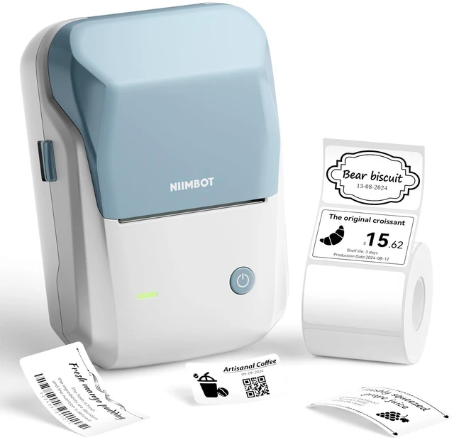 Main image of NIIMBOT B1 Label Maker,2 Inch Bluetooth Thermal Label Printer,Sky Blue | Labeling for Home Office School Small Business, Crafts, Retail,Support Smartphones & PC,Come With 1 Roll 50*30mm Tape