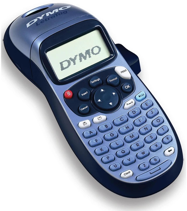 Alt view image 2 of 3 - Dymo S0883990 LetraTag Handheld Label Maker, ABC Keyboard Label Printer with Easy-to-Use, 13 Character LCD Screen, for Home or Office, Blue, LT-100H, UK Version