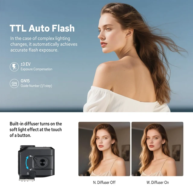 Alt view image 3 of 7 - Godox iT30Pro O iT30Pro-O Mini Flash for Olympus Panasonic, 2.4G TTL Flash | 1/8000s HSS Speedlite, 2.8" Full-Color Touchscreen, 560 Full Power Flashes, Built-in Diffuser and Lithium Battery(Black)