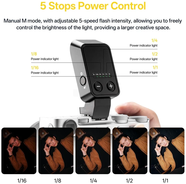 Alt view image 4 of 7 - VILTROX Vintage Z2 Foldable TTL Mini Camera Flash for Sony Camera | 52g On Camera Pocket Speedlight with 2s Recycle, 700 Full Power Flashes, 5 Power Level, Type-C Fast Charging