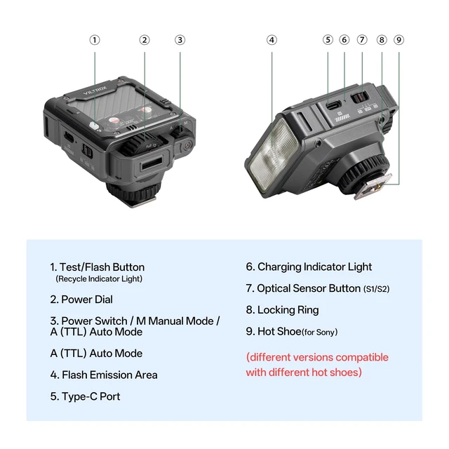 Alt view image 7 of 7 - VILTROX Spark Z3 TTL Mini Camera Flash for Nikon, Gray | 6500K, GN16 High-Power, 0.11s Recycle Time, TTL Auto with 7 Level Manual Power Control