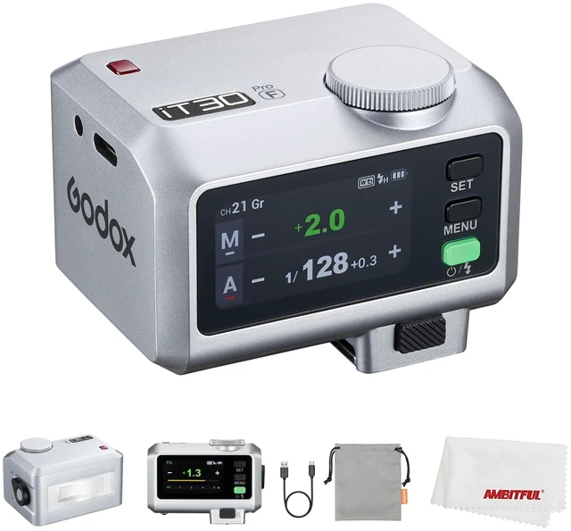Main image of Godox iT30 Pro F iT30ProF Mini Flash for Fuji Camera | TTL Auto-Exposure, HSS 1/8000 Seconds, 2.4G Wireless Xsystem, 2.8" Full-Color Touchscreen, Lithium Battery (iT30Pro for Fuji)