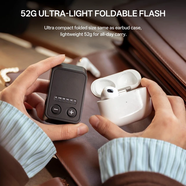 Alt view image 5 of 7 - VILTROX Z2 TTL Camera Flash, Foldable Camera Speedlite (for Nikon) | TTL Flash, 52g Lightweight, 60mm Pop-Up Foldable, 5-Level Manual Power, USB-C Rechargeable Hot Shoe Speedlite With Diffuser