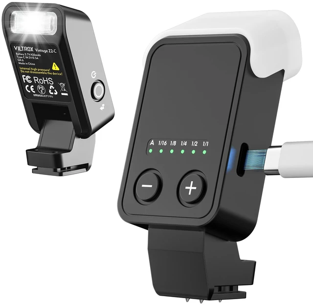 Main image of VILTROX Z2 TTL Camera Flash, Foldable Camera Speedlite (for Canon) | TTL Flash, 52g Lightweight, 60mm Pop-Up Foldable, 5-Level Manual Power, USB-C Rechargeable Hot Shoe Speedlite With Diffuser
