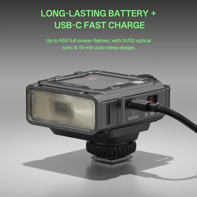 Alt view image 6 of 7 - VILTROX Z3 TTL Flash for Nikon, GN16, 26W/s 1800mAh Mini Flash for Camera | GN16 Hot Shoe Flash with 1s Recycle Time, USB-C Rechargeable Camera Flash with 7-Level Manual Power Control